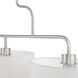 Manorwood 3 Light 49 inch Brushed Nickel Linear Chandelier Ceiling Light