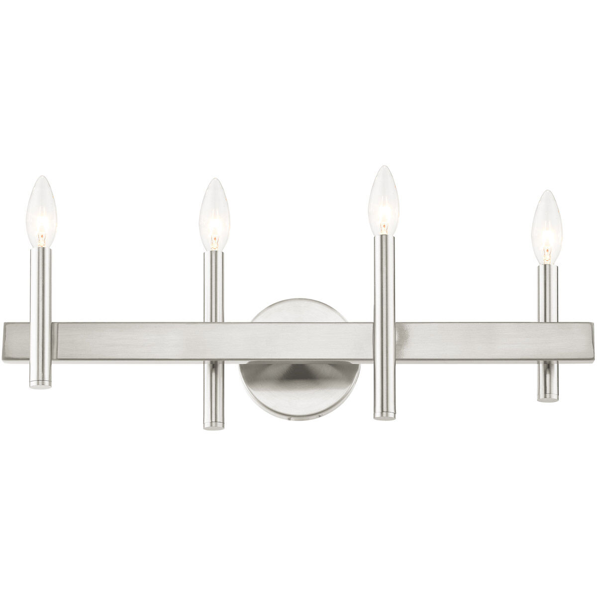 Denmark 4 Light 24 inch Brushed Nickel with Bronze Accents Vanity Sconce Wall Light