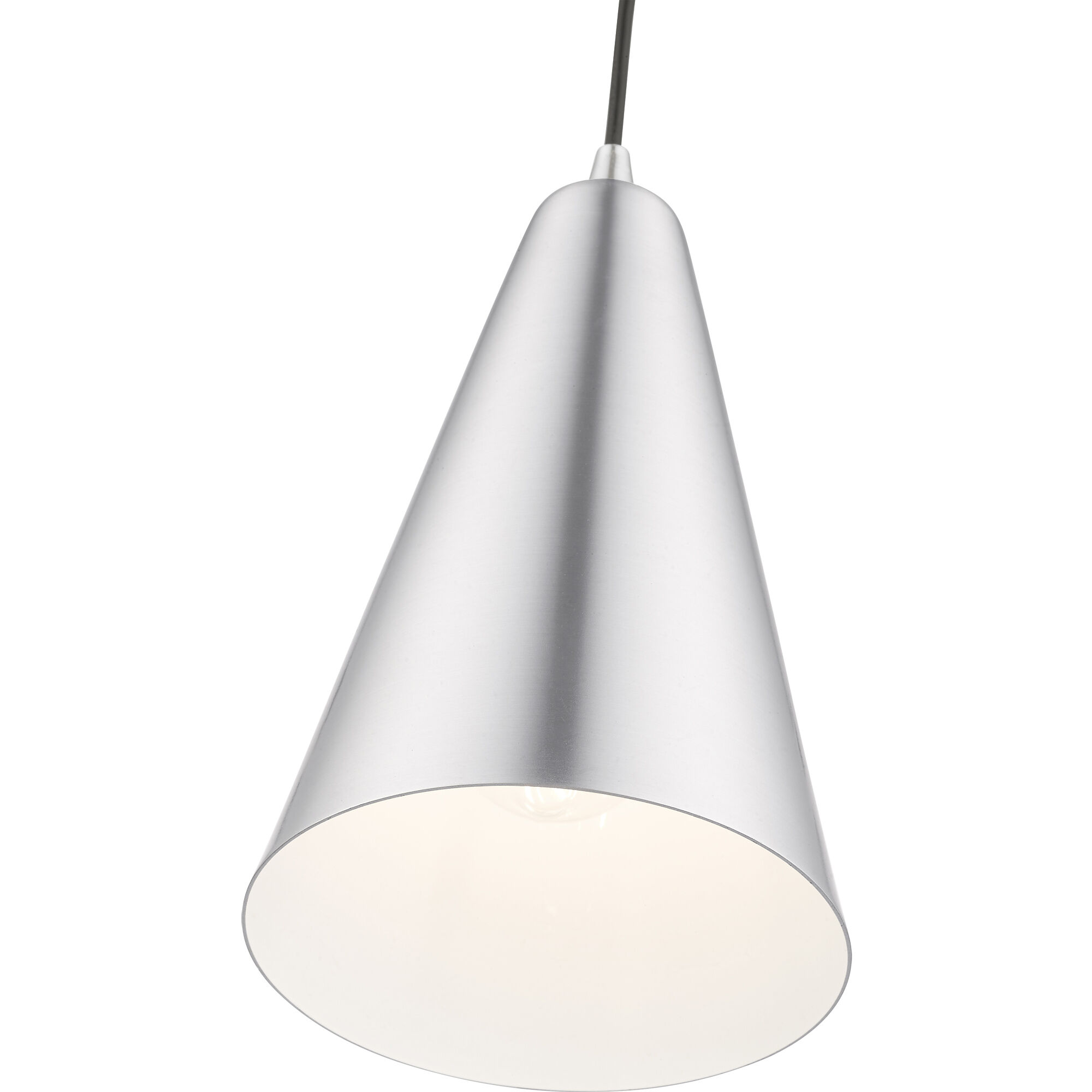 Dulce 1 Light 7 inch Brushed Aluminum with Polished Chrome Accents Mini Pendant Ceiling Light