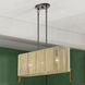 Goldiemesh 3 Light 30 inch English Bronze Linear Chandelier Ceiling Light, Medium