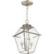 Westover 2 Light 9 inch Brushed Nickel Outdoor Pendant Lantern