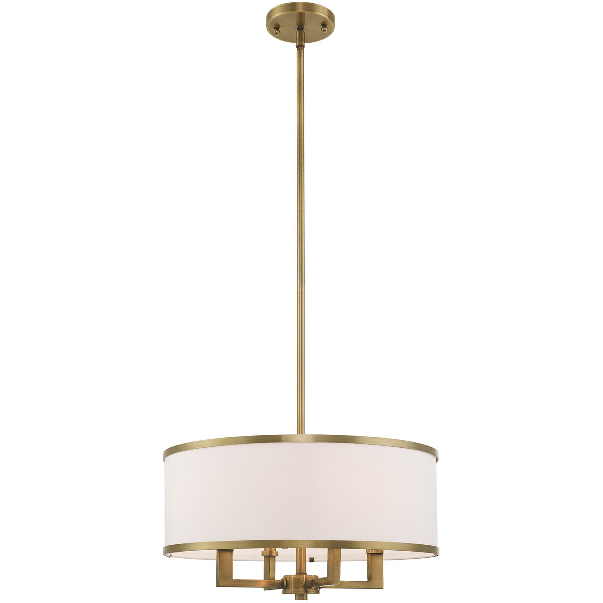 Park Ridge 4 Light 18 inch Antique Brass Pendant Chandelier Ceiling Light