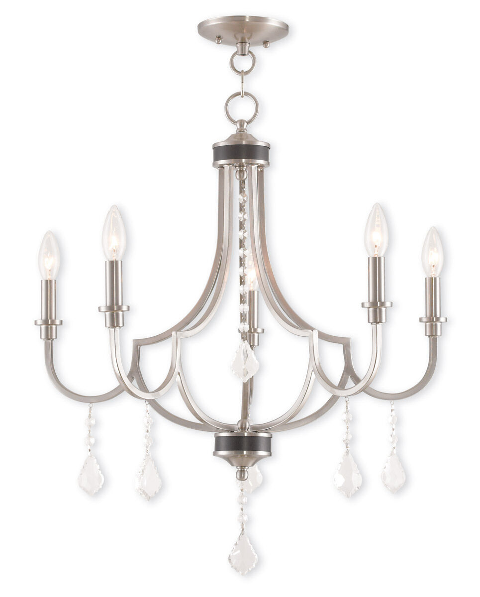 Glendale 5 Light 25 inch Brushed Nickel Chandelier Ceiling Light
