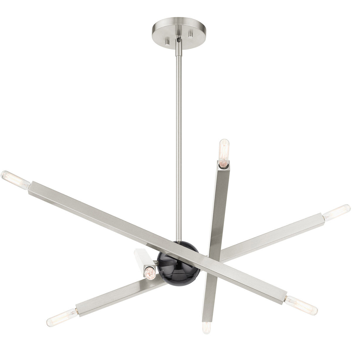 Monaco 8 Light 26 inch Brushed Nickel Chandelier Ceiling Light