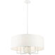 Meridian 7 Light 24 inch White Pendant Chandelier Ceiling Light