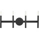 Copenhagen 4 Light 24 inch Black ADA Vanity Sconce Wall Light