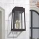Oslo 4 Light 26.25 inch Bronze with Antique Brass Candles Outdoor Wall Lantern