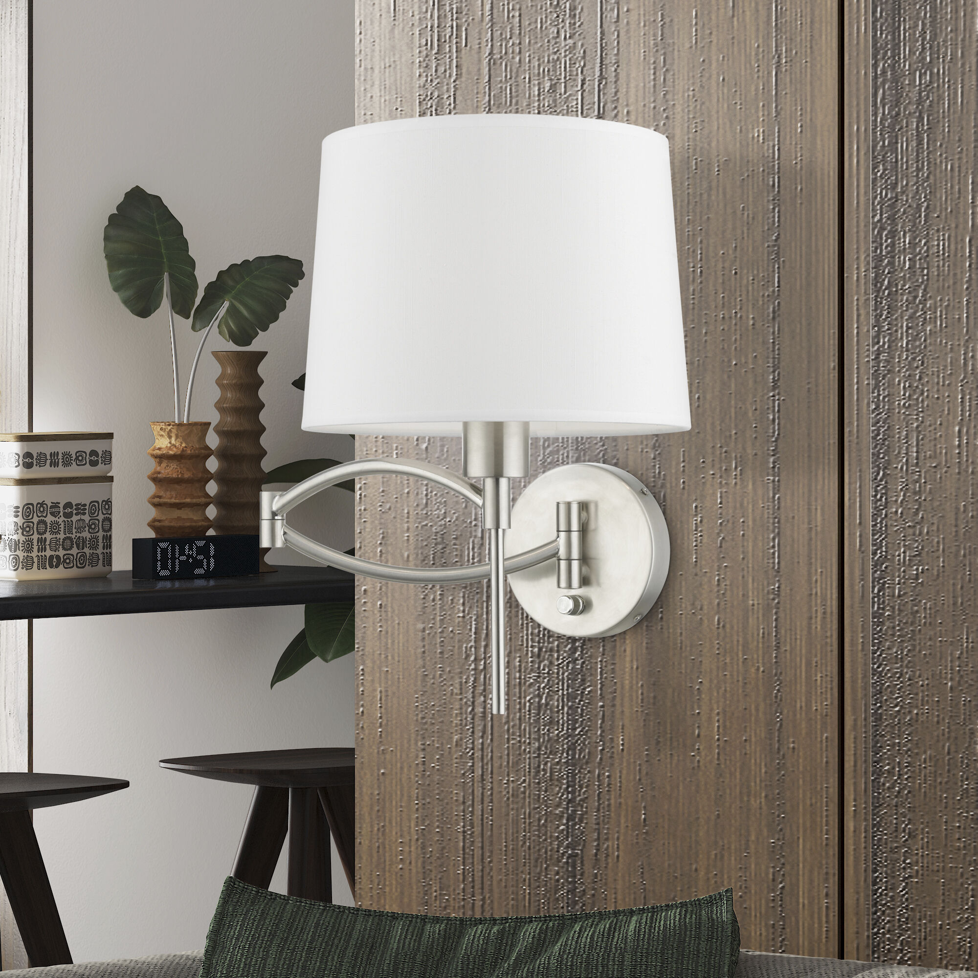 Allison 10 inch 60.00 watt Brushed Nickel Swing Arm Wall Lamp Wall Light