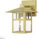 Crestlake 1 Light 9.5 inch Satin Gold Outdoor Wall Lantern