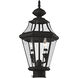 Georgetown 2 Light 21 inch Black Outdoor Post Top Lantern