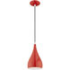 Allison 1 Light 6.25 inch Shiny Red Mini Pendant Ceiling Light