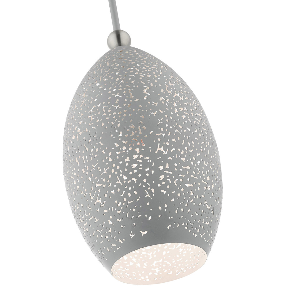 Charlton 1 Light 9 inch Nordic Gray with Brushed Nickel Accents Pendant Ceiling Light