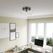 Willow 3 Light 13 inch Black Chrome Flush Mount Ceiling Light