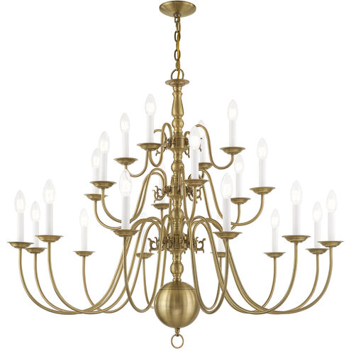 IC0925 - Antique Victorian Red Brass Chandelier - Legacy Vintage