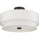 Fontana 4 Light 18 inch Bronze Semi-Flush Ceiling Light