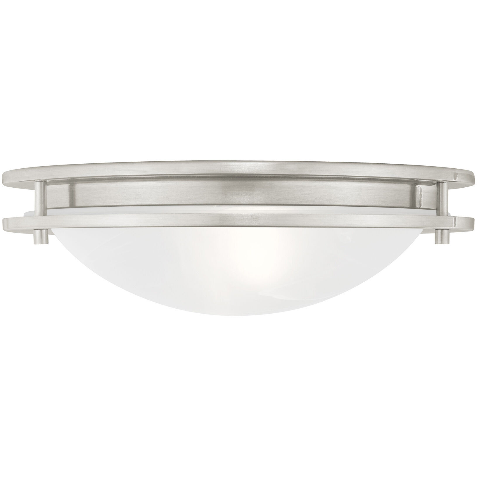 Ariel 2 Light 13 inch Brushed Nickel Flush Mount Ceiling Light