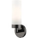 Aero 1 Light 4 inch Black Chrome ADA ADA Single Sconce Wall Light