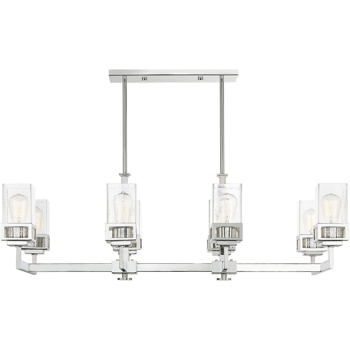 Harding 8 Light 40 inch Polished Chrome Linear Chandelier Ceiling Light