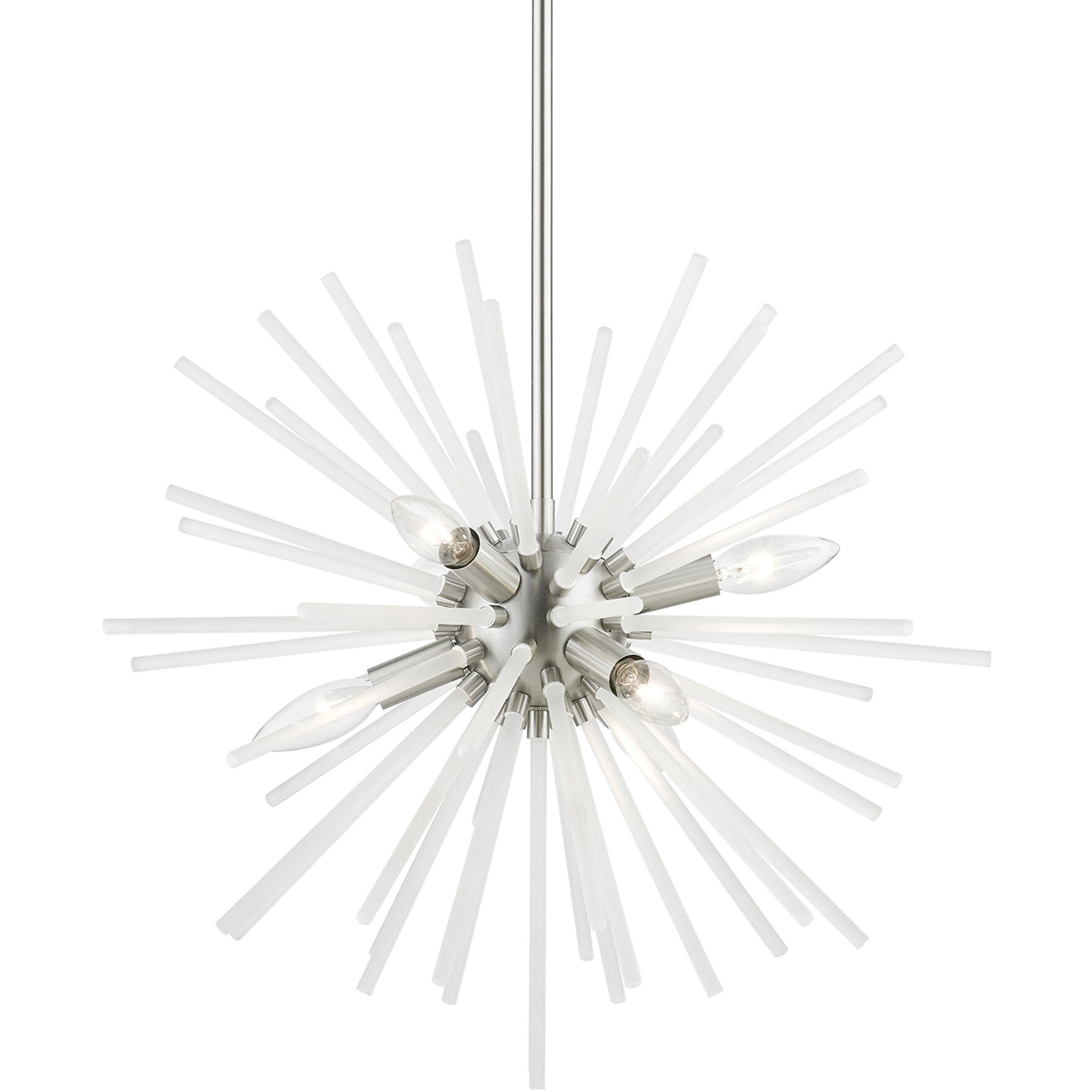 Uptown 6 Light 20 inch Brushed Nickel Pendant Chandelier Ceiling Light