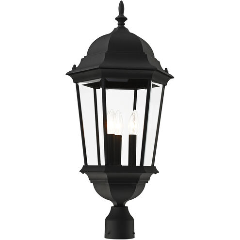 Hamilton 3 Light 28 inch Textured Black Outdoor Post Top Lantern