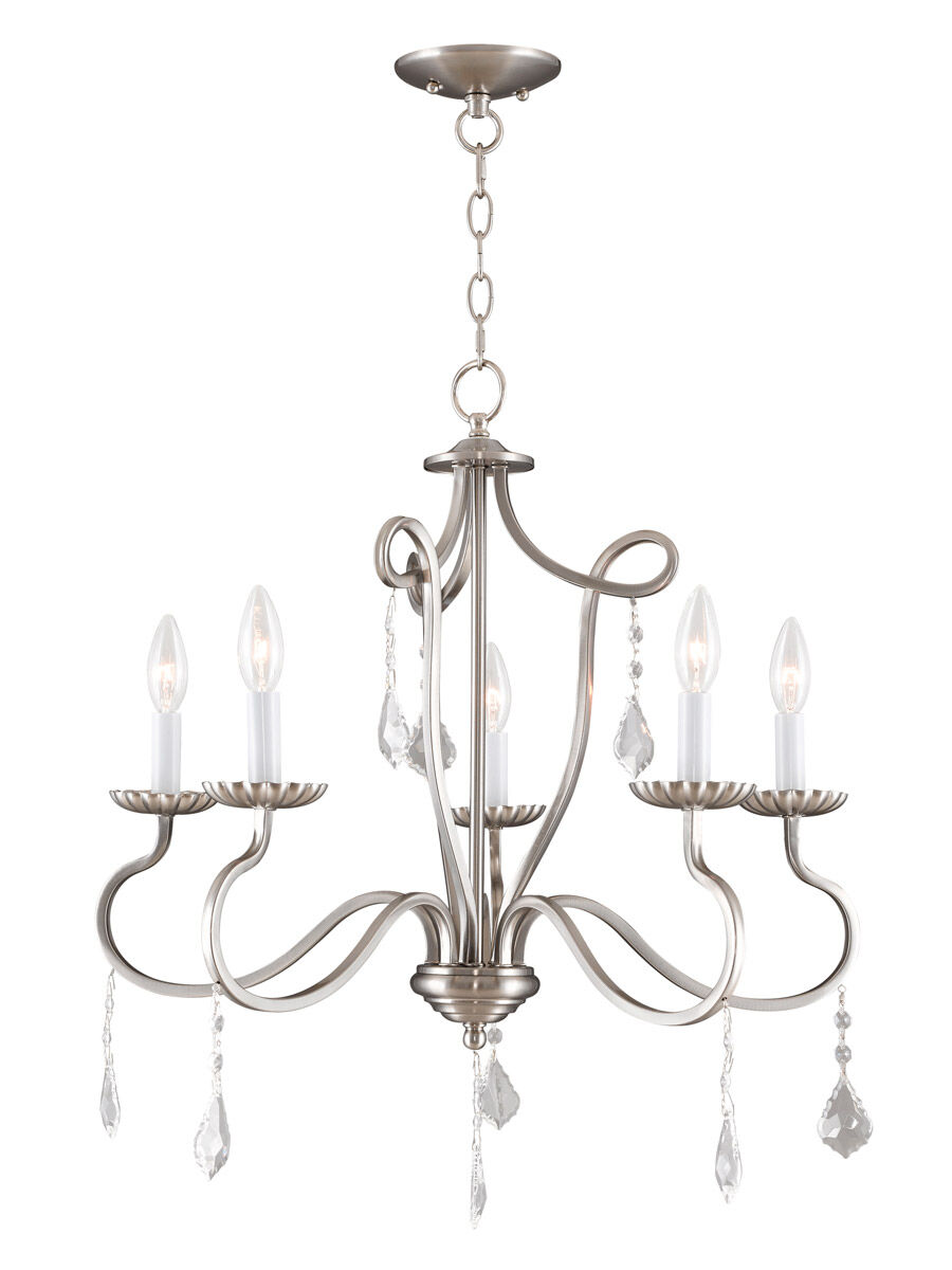 Callisto 5 Light 24 inch Brushed Nickel Chandelier Ceiling Light
