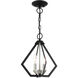 Prism 2 Light 11 inch Black with Brushed Nickel Cluster Convertible Semi Flush/Pendant Ceiling Light