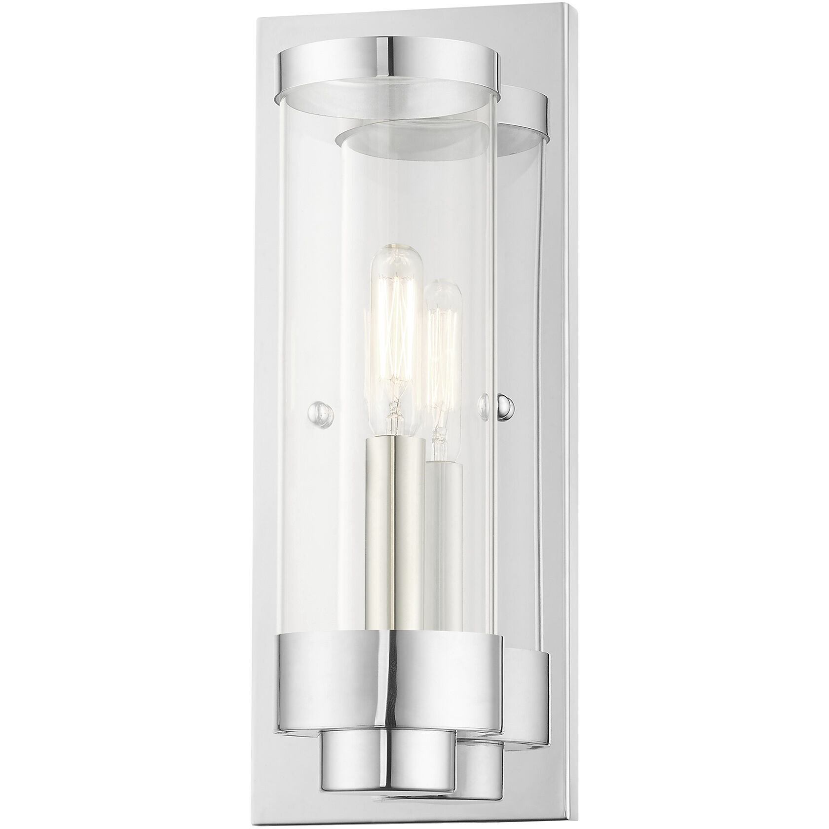 Hillcrest 1 Light 12 inch Polished Chrome Outdoor ADA Wall Lantern