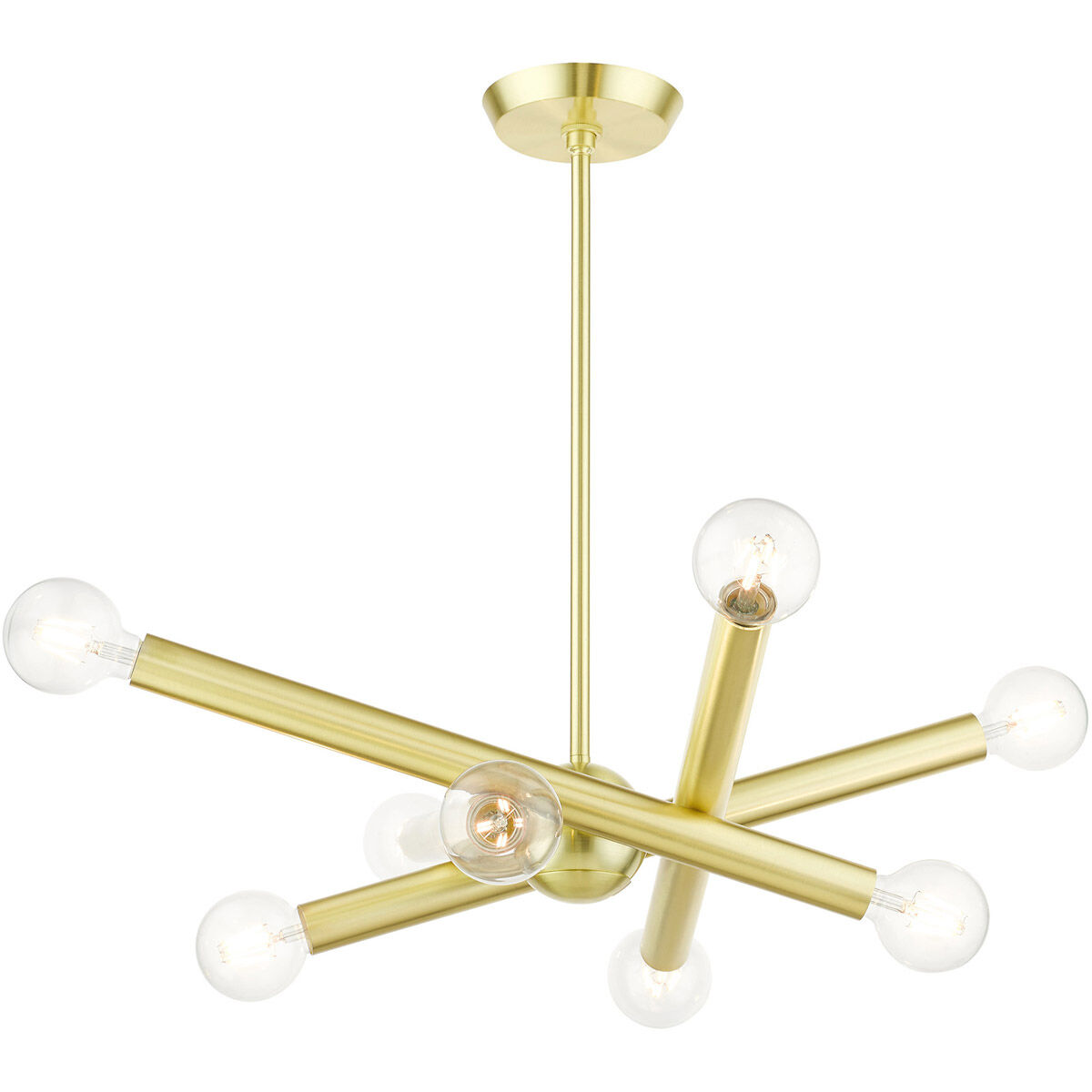 Stafford 8 Light 24 inch Satin Brass Chandelier Ceiling Light