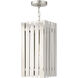 Greenwich 1 Light 8 inch Brushed Nickel Outdoor Pendant Lantern