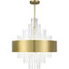 Orenburg 14 Light 35 inch Natural Brass Large Pendant Chandelier Ceiling Light