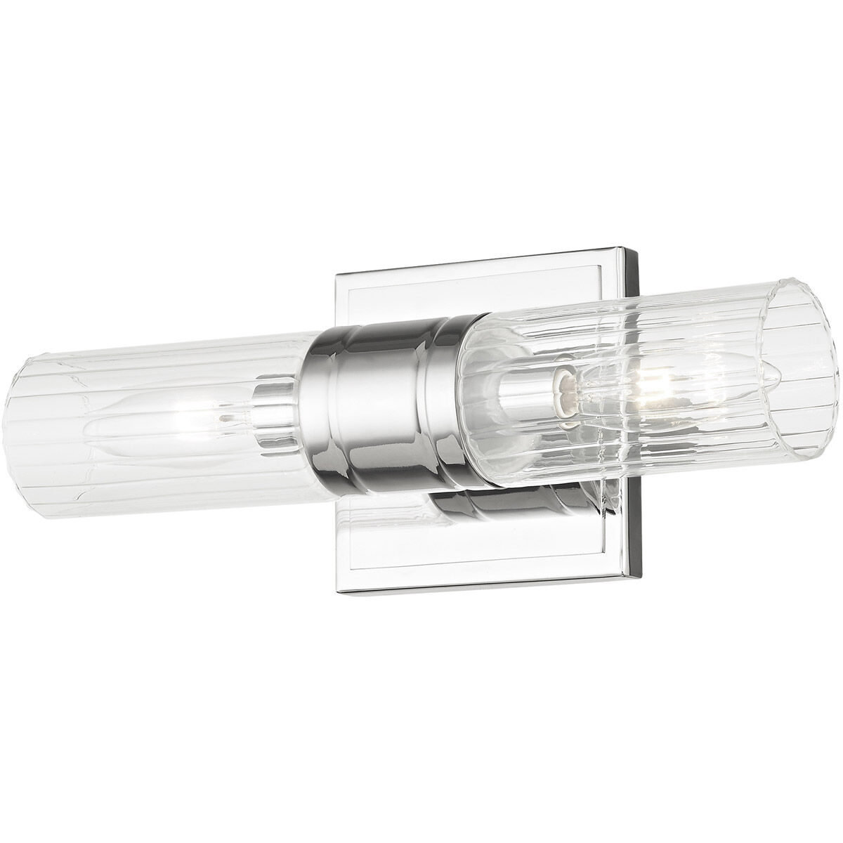 Midtown 2 Light 12 inch Polished Chrome Bath Vanity Wall Light