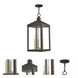 Nyack 3 Light 10.5 inch Bronze Outdoor Pendant Lantern