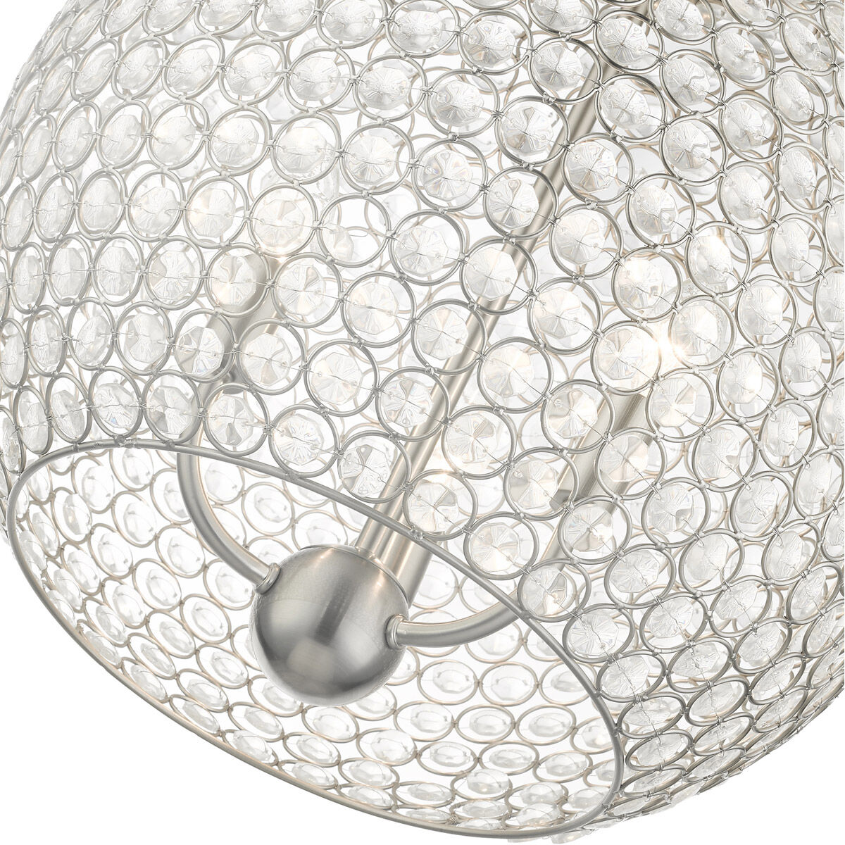 Cassandra 3 Light 16 inch Brushed Nickel Pendant Ceiling Light