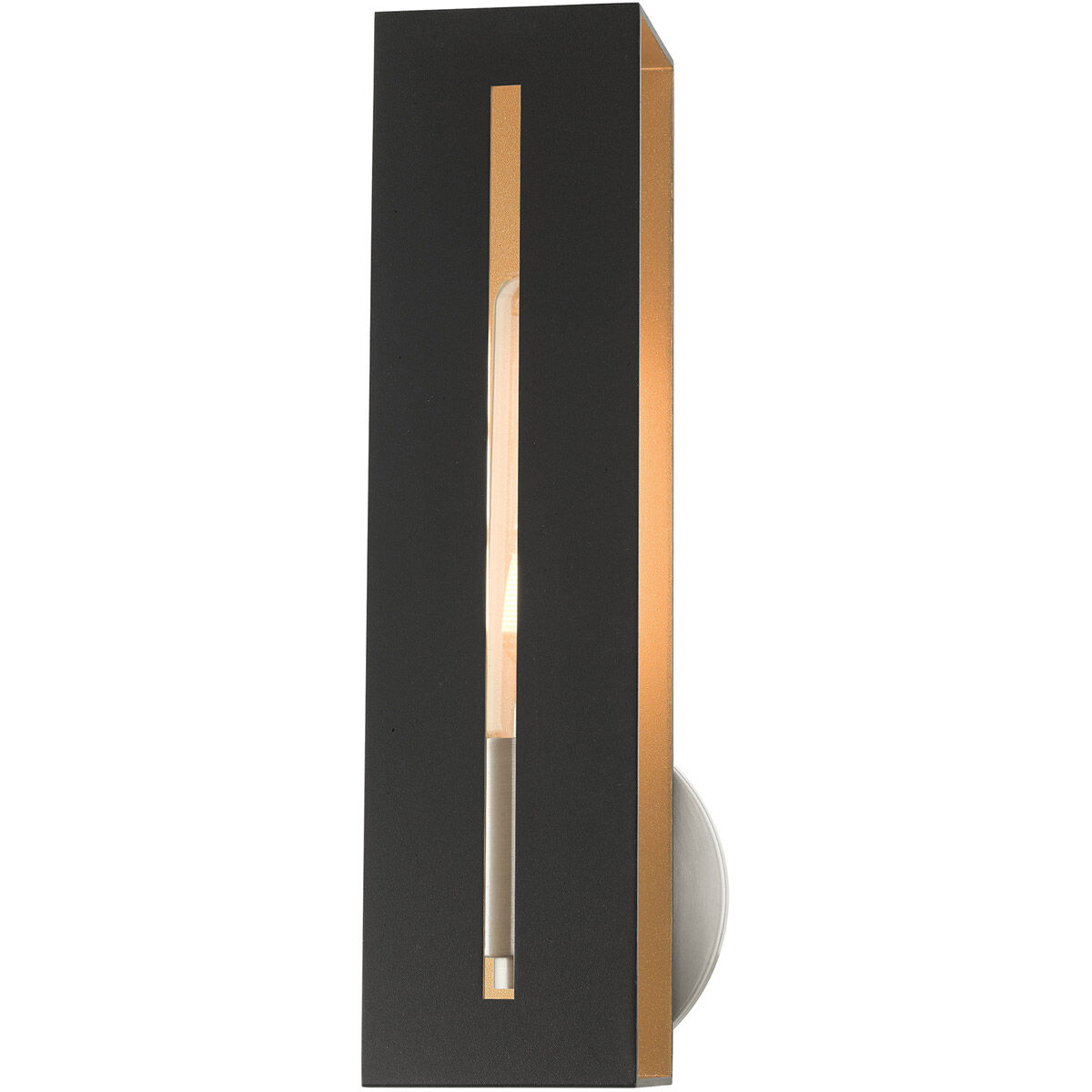 Soma 1 Light 5 inch Textured Black with Brushed Nickel Accents ADA ADA Single Sconce Wall Light