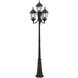Hamilton 4 Light 95 inch Bronze Outdoor 4 Head Post