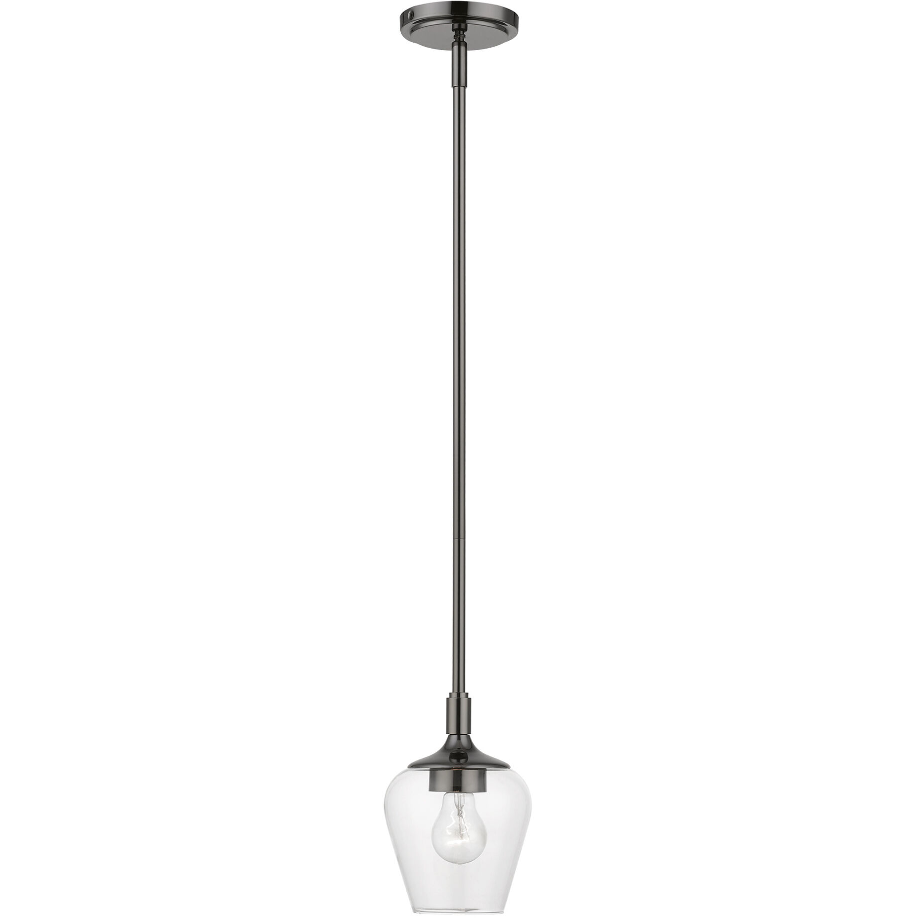 Willow 1 Light 5.75 inch Black Chrome Single Pendant Ceiling Light, Single