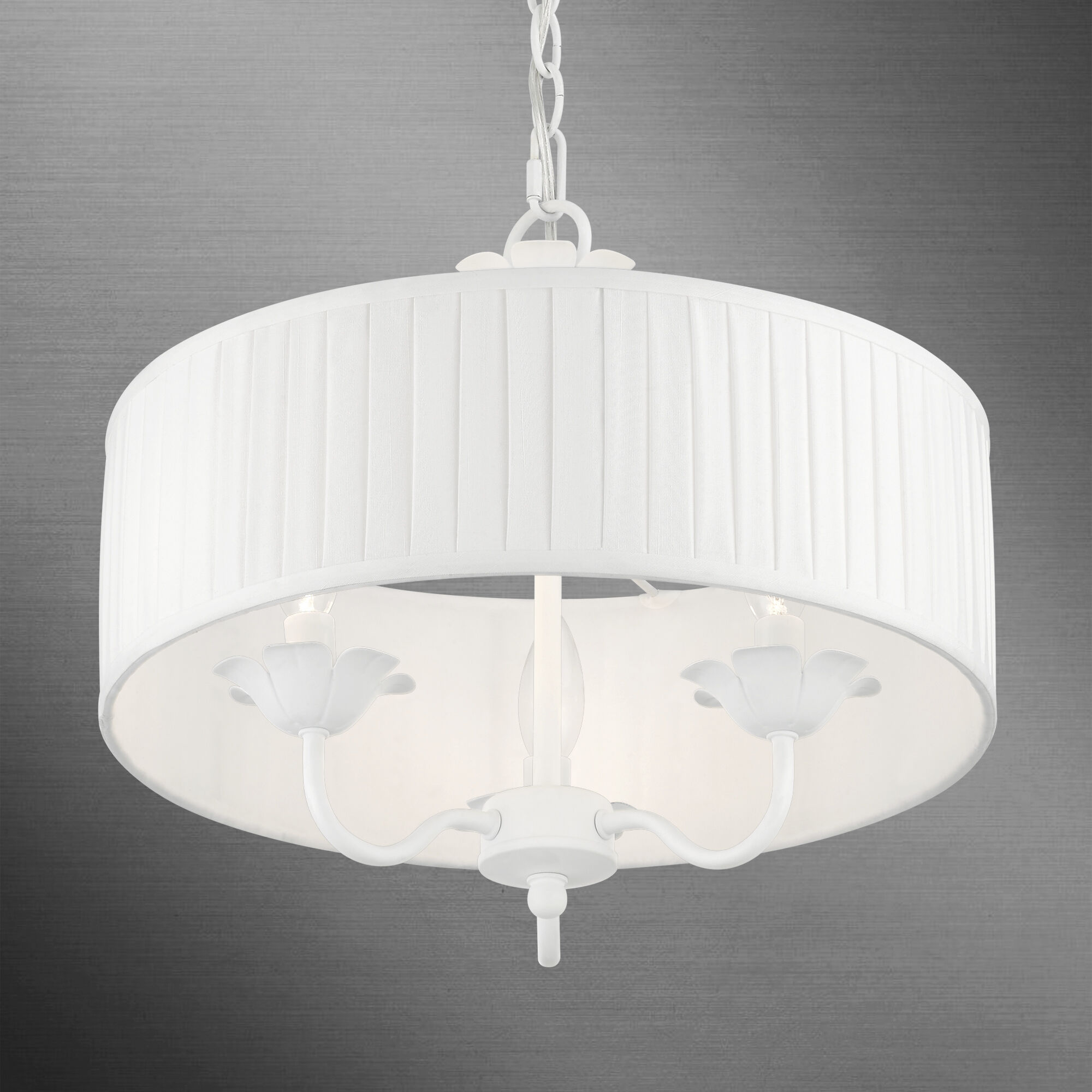 Edinburgh 3 Light 16 inch White Pendant Chandelier Ceiling Light