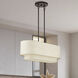 Manorwood 3 Light 30 inch English Bronze Linear Chandelier Ceiling Light, Medium
