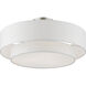 Meridian 3 Light 18 inch Brushed Nickel Semi-Flush Ceiling Light
