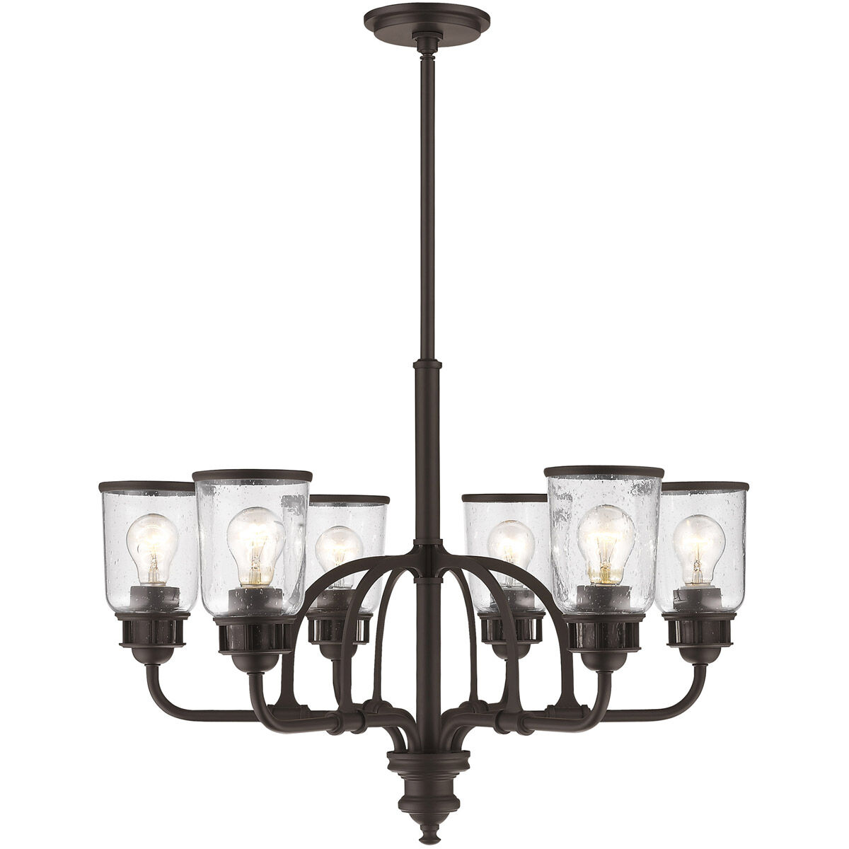 Lawrenceville 6 Light 26.25 inch Bronze Chandelier Ceiling Light