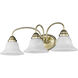 Edgemont 3 Light 23.5 inch Antique Brass Vanity Sconce Wall Light