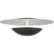 Ventura 2 Light 15 inch Black with Brushed Nickel Reflector Backplate Semi-Flush/Wall Sconce Ceiling Light, Large