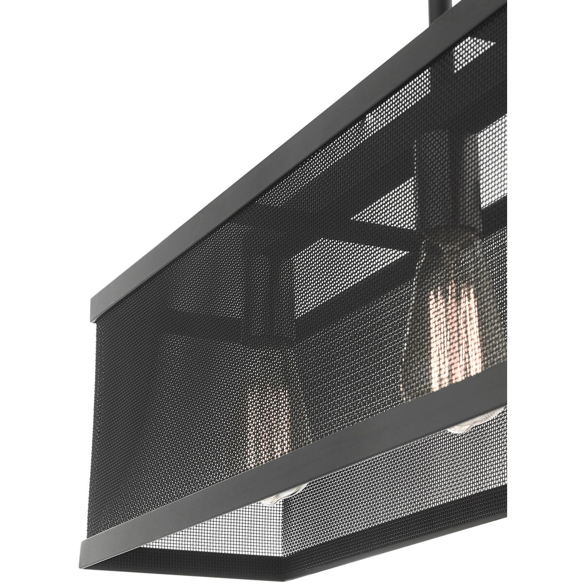 Industro 3 Light 7 inch Black with Brushed Nickel Accents Chandelier Ceiling Light