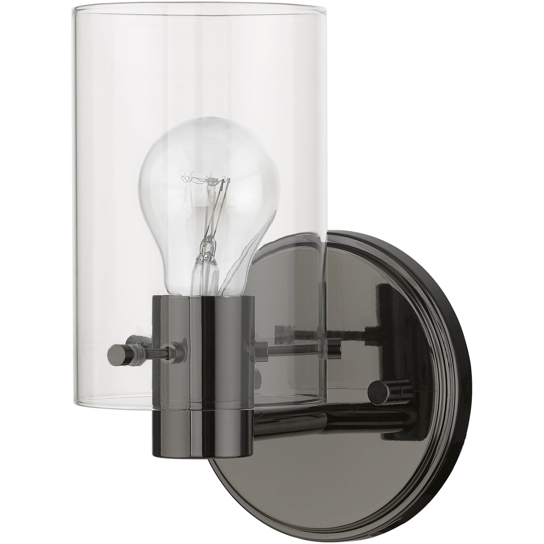 Munich 1 Light 5 inch Black Chrome Single Sconce Wall Light, Single