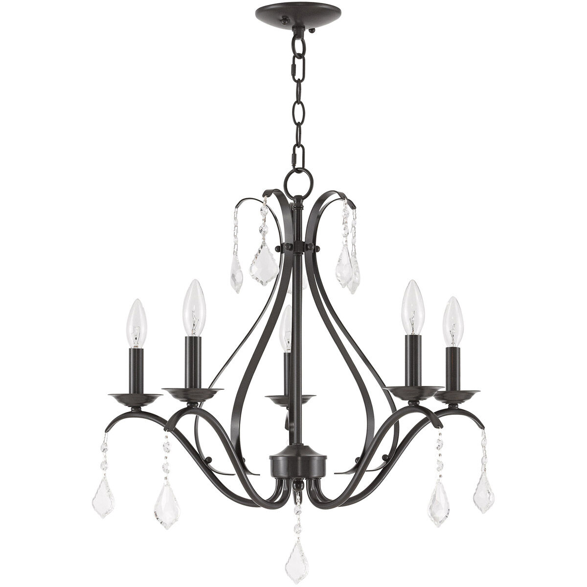Caterina 5 Light 24 inch English Bronze Chandelier Ceiling Light