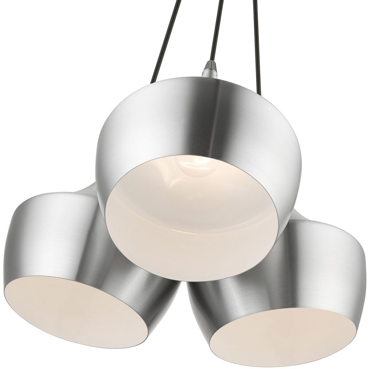 Waldorf 3 Light 21 inch Brushed Aluminum Cluster Pendant Ceiling Light