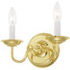 Williamsburgh 2 Light 10 inch Polished Brass Wall Sconce Wall Light