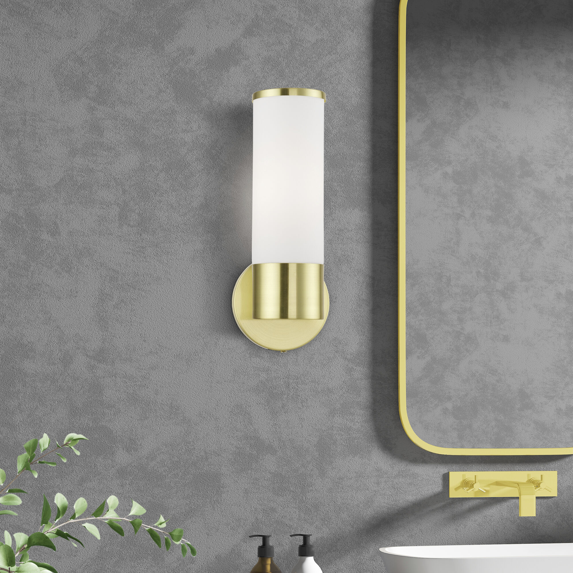 Lindale 1 Light 4 inch Satin Brass ADA Single Sconce Wall Light, Single