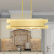Varick 4 Light 36 inch Satin Brass Linear Chandelier Ceiling Light
