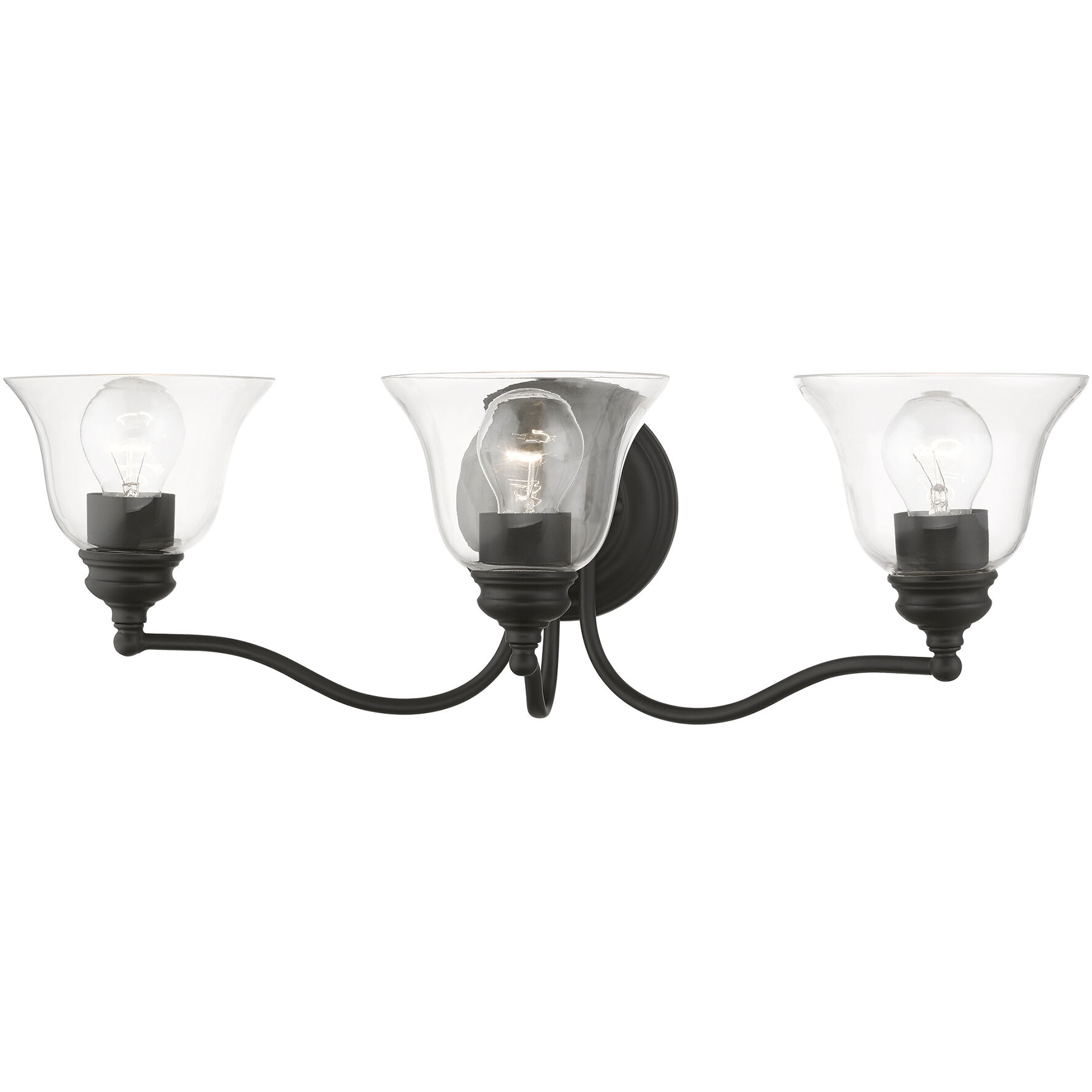Moreland 3 Light 24 inch Black Vanity Sconce Wall Light